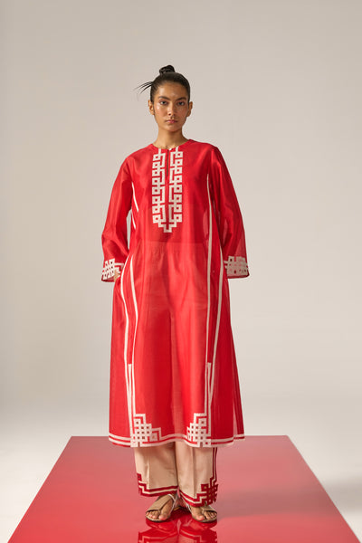 ORIENTAL BORDERS A-LINE KAMEEZ