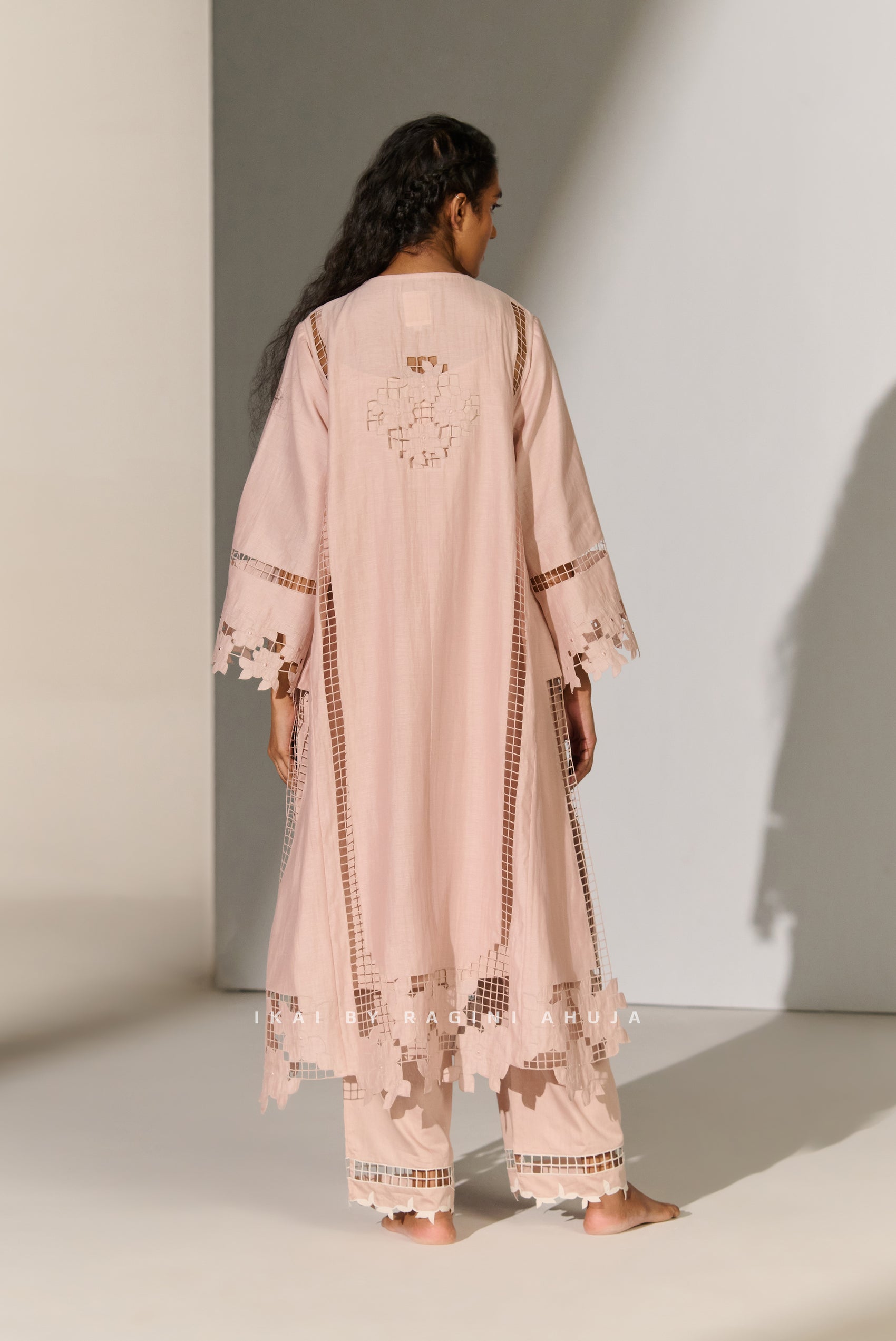 LACE CUTWORK A-LINE KAMEEZ SMV