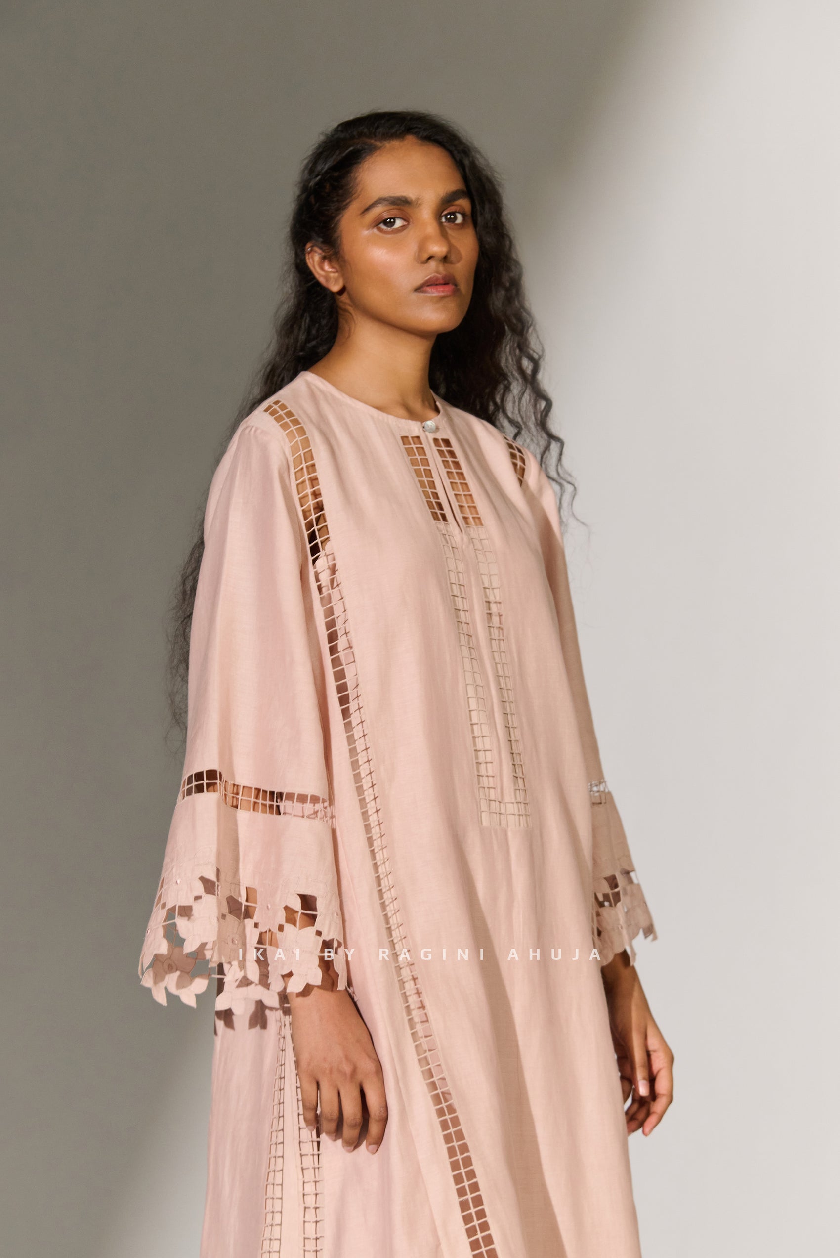 LACE CUTWORK A-LINE KAMEEZ SMV