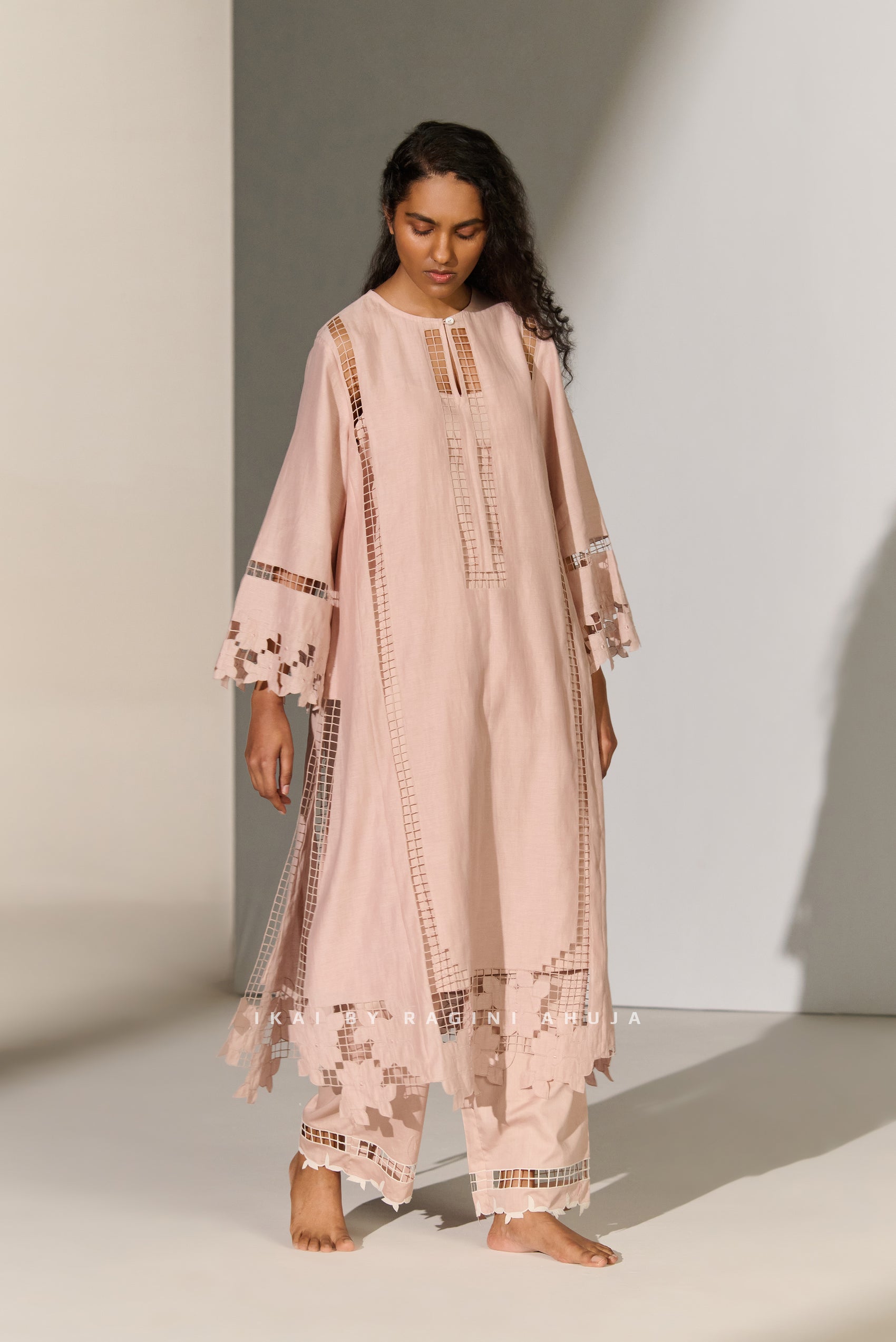 LACE CUTWORK A-LINE KAMEEZ SMV