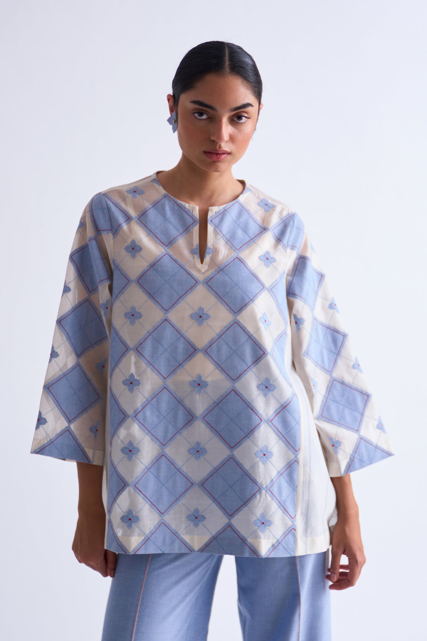GEOMETRIC APPLIQUE' SHIRT