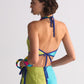COLOUR BLOCKED WRAP SKIRT