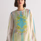 GEOMETRIC APPLIQUE' BACK TIE MILD A-LINE KAMEEZ