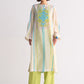 GEOMETRIC APPLIQUE' BACK TIE MILD A-LINE KAMEEZ