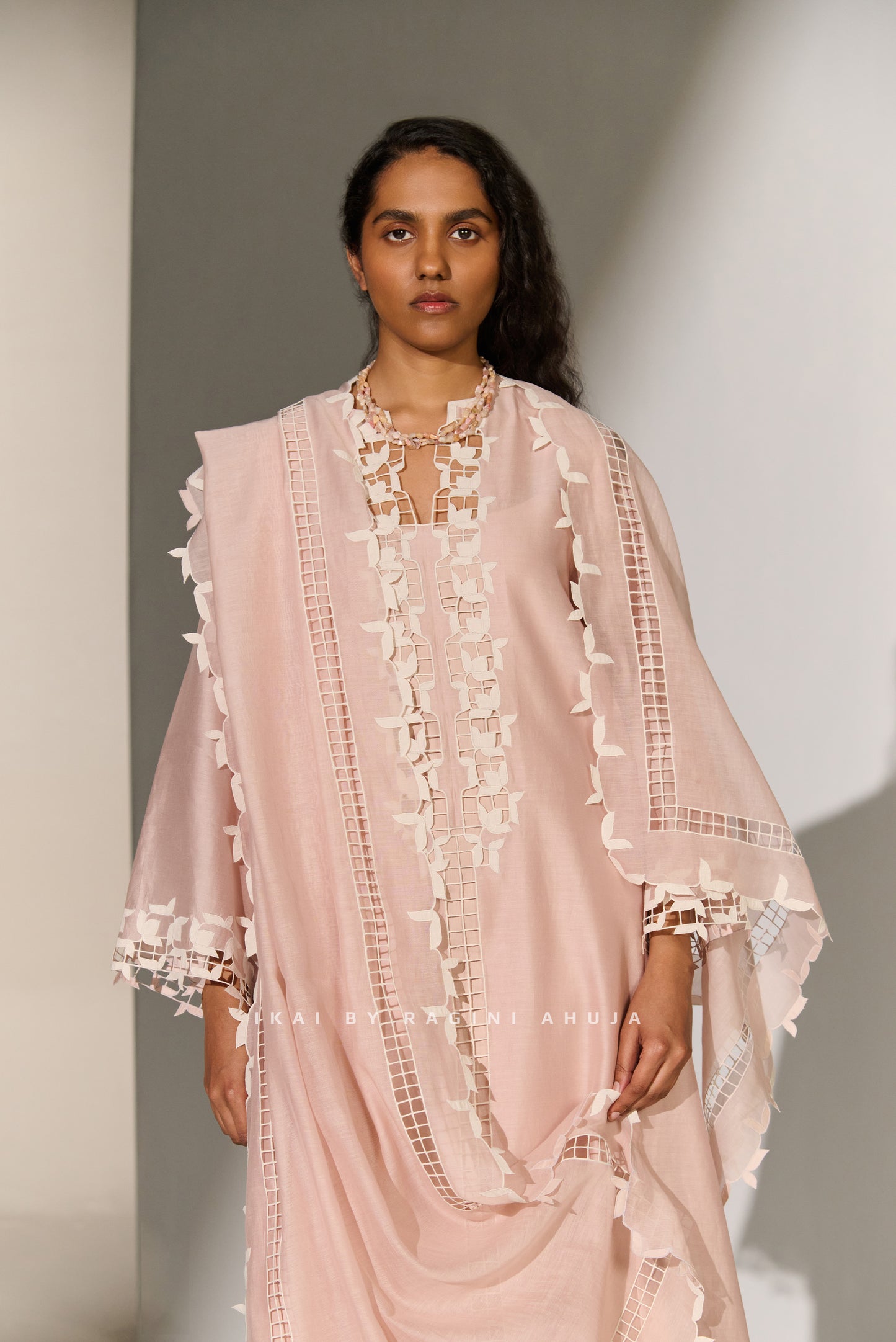 GEOMETRIC FLORAL CUTWORK DUPATTA SMV