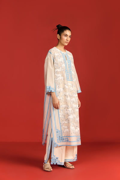 TIBETAN DEER DROP SHOULDER KAMEEZ