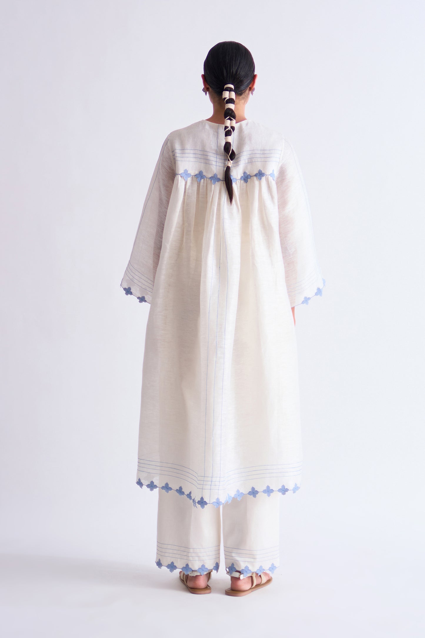 LINEN BACK GATHER KAMEEZ