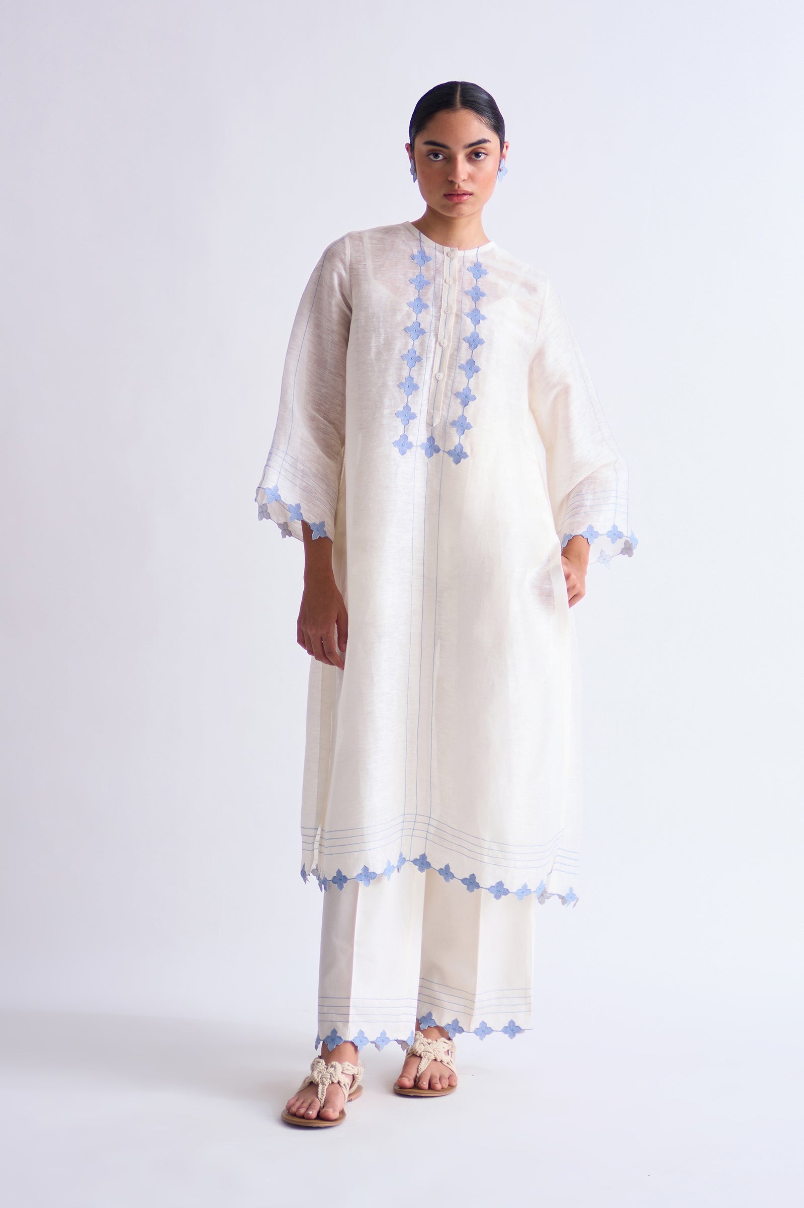 LINEN BACK GATHER KAMEEZ