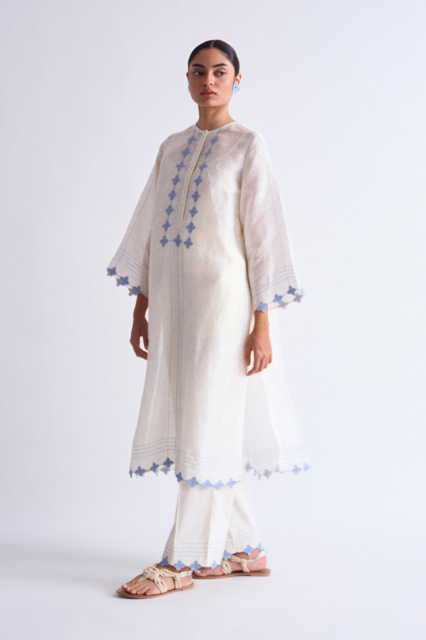 LINEN BACK GATHER KAMEEZ