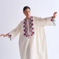 SIDE GATHER KAFTAN DRESS