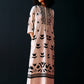 IVORY CENTRE GATHER APPLIQUE' DRESS