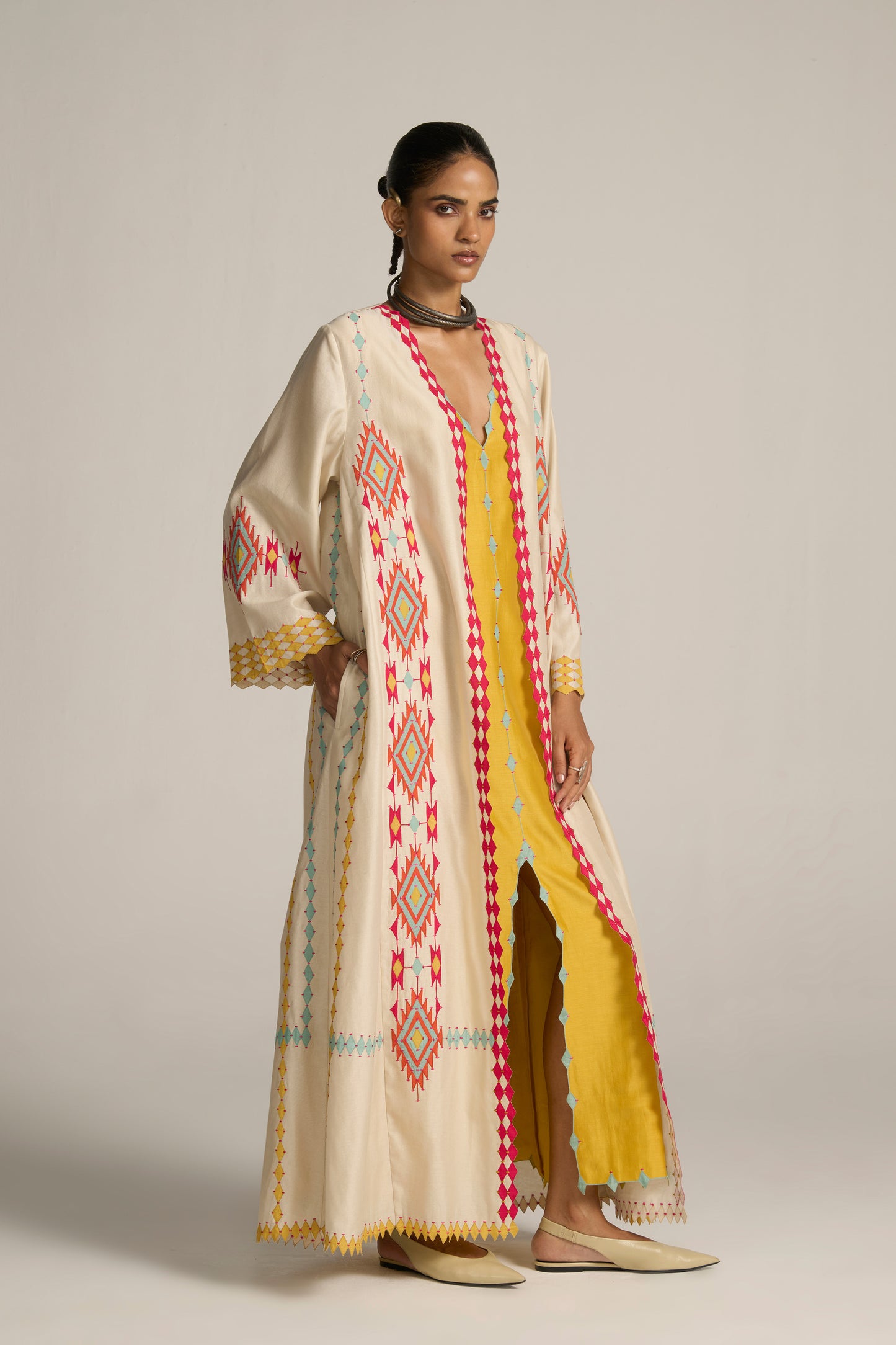 A-LINE PANELLED JACKET