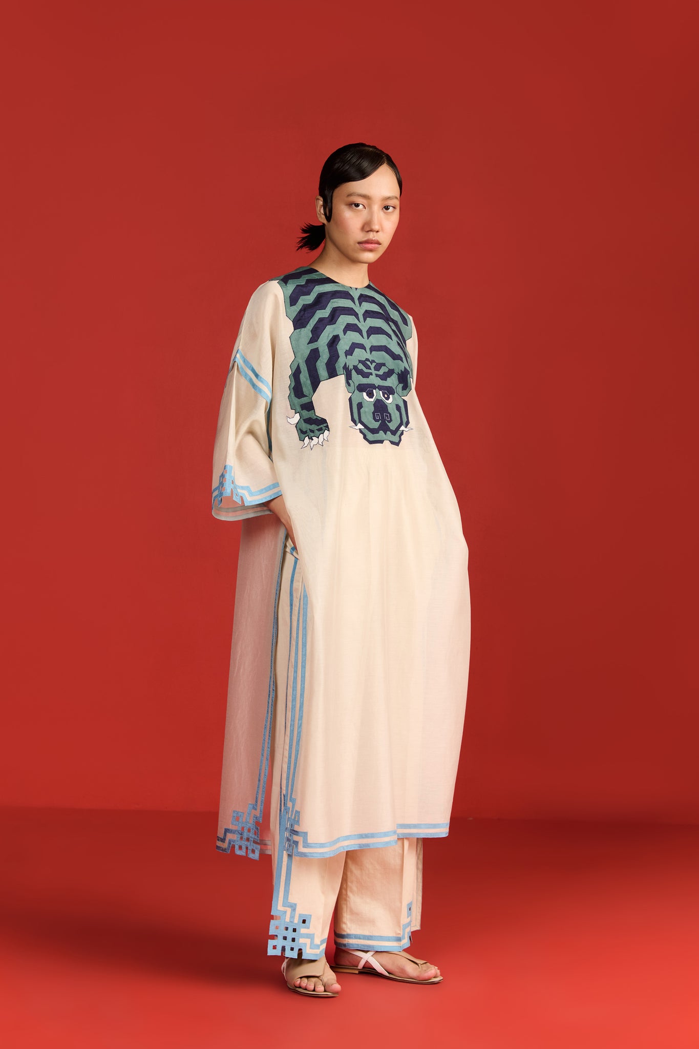 TIBETAN TIGER KAFTAN KAMEEZ