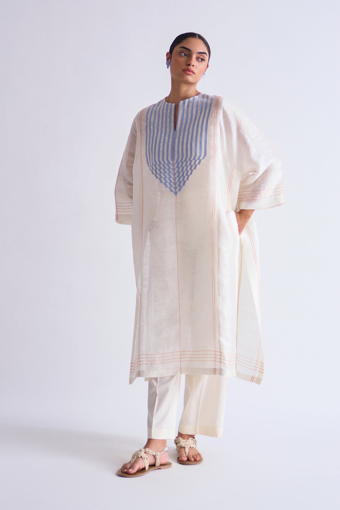 LINEN KAFTAN KAMEEZ