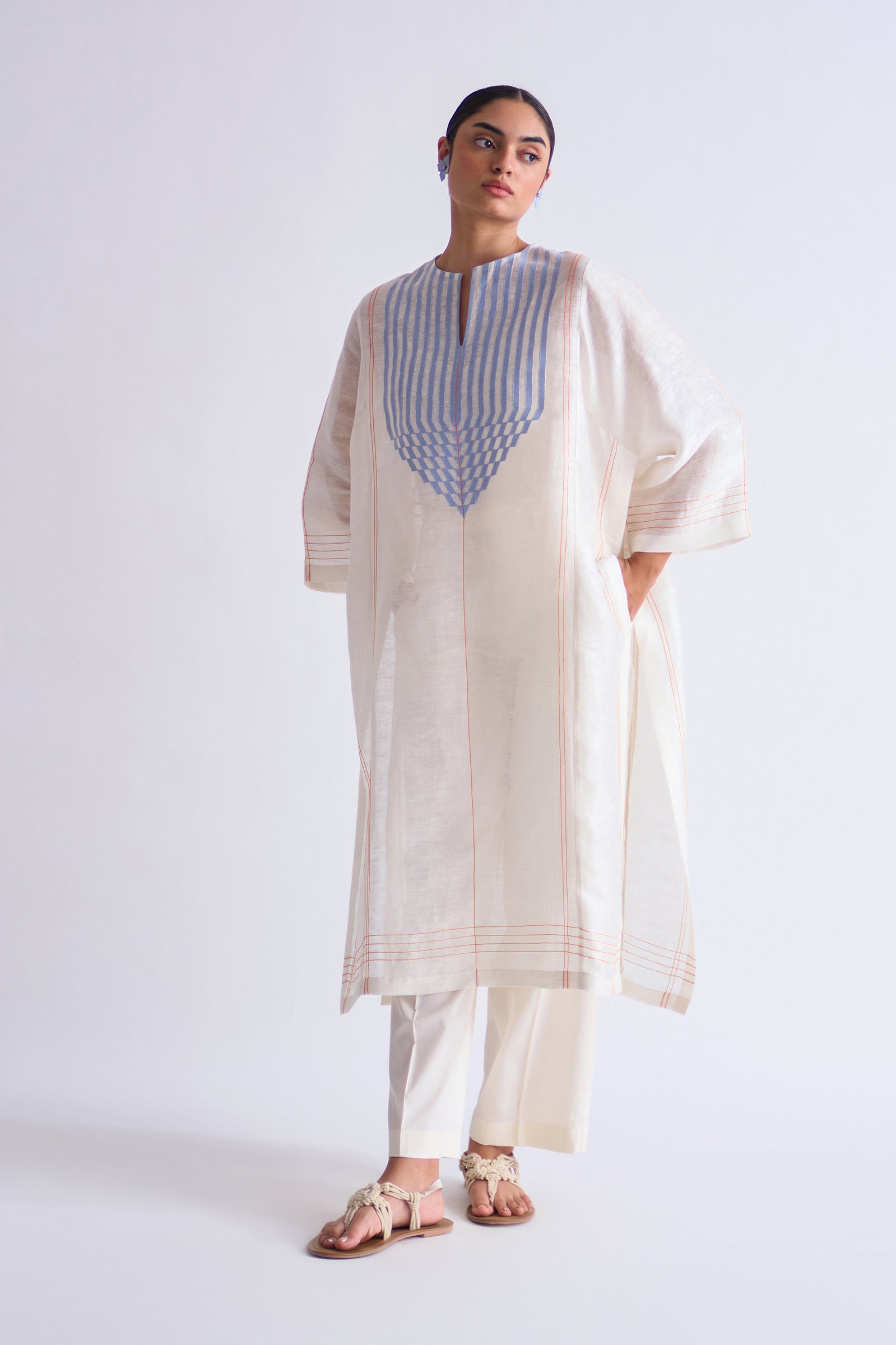 LINEN KAFTAN KAMEEZ