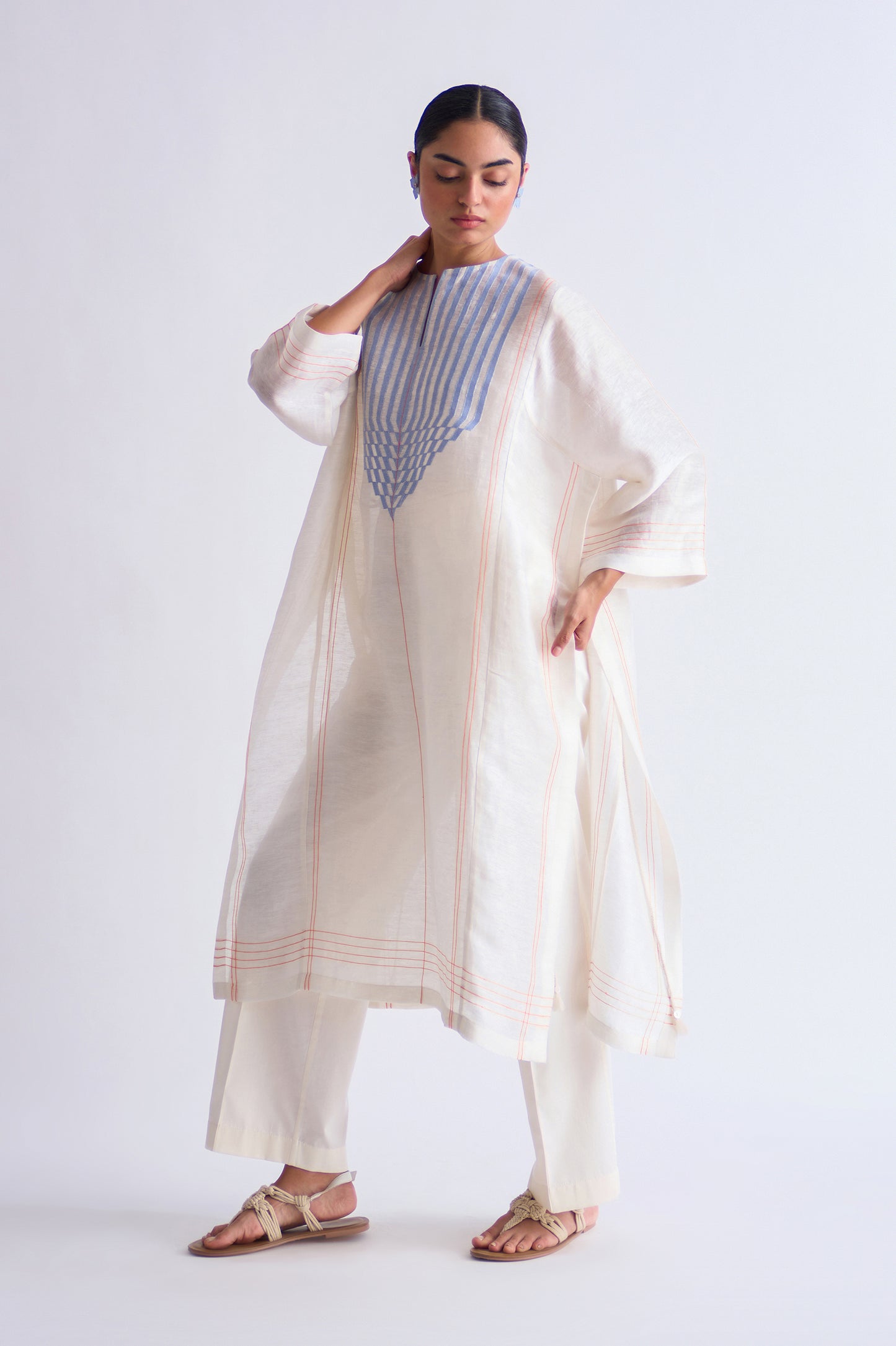 LINEN KAFTAN KAMEEZ