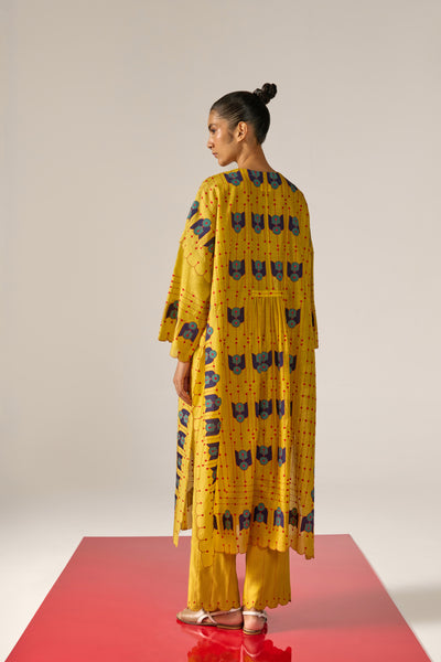 APPLIQUE' AND OUTLINE CENTRE GATHER KAFTAN