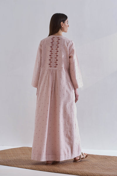 CENTER SLASH GATHER DRESS
