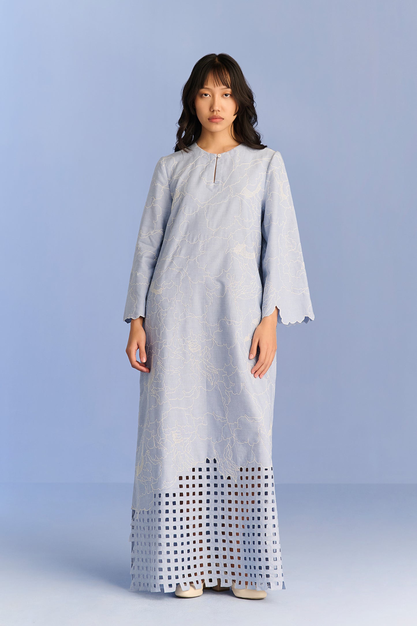 APPLIQUE' AND CUTWORK DRESS