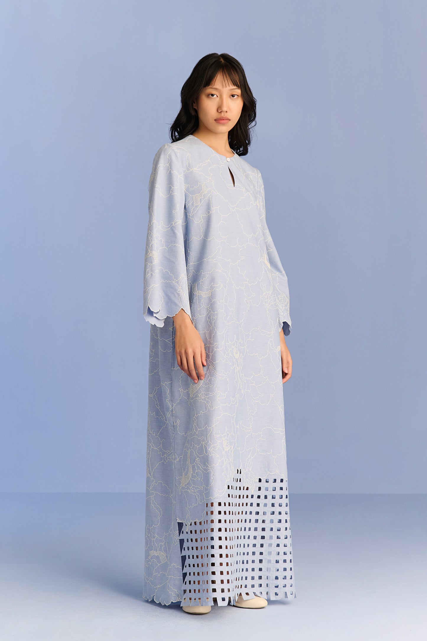 APPLIQUE' AND CUTWORK DRESS