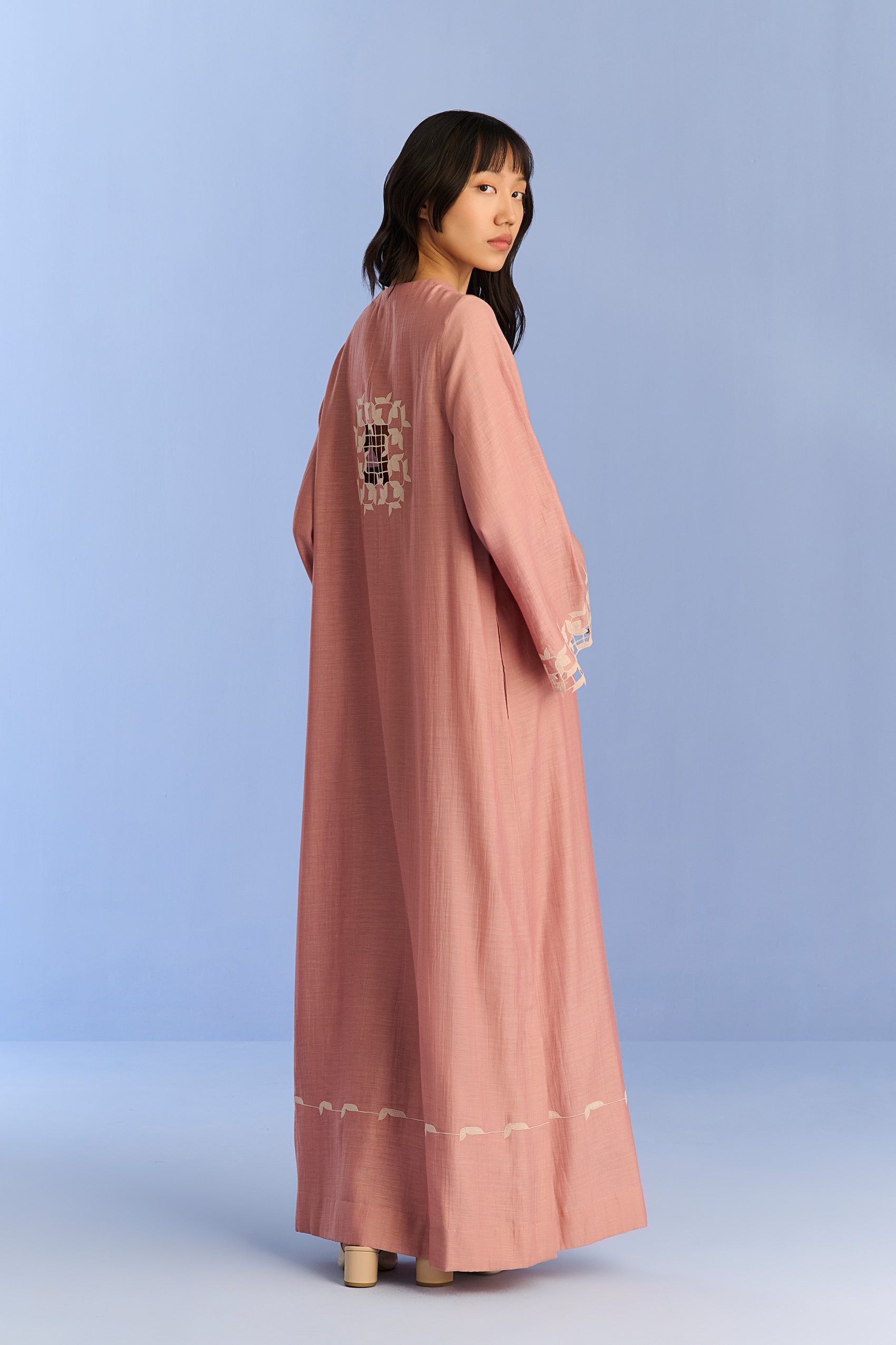 A-LINE DRESS WITH CUTWORK