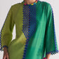 COLOUR BLOCKED APPLIQUE' AND CUTWORK KAMEEZ