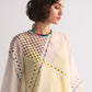 IVORY TONAL KAMEEZ WITH APPLIQUE', CUTWORK AND THREAD