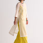 IVORY TONAL KAMEEZ WITH APPLIQUE', CUTWORK AND THREAD