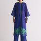 DOT DOT KAMEEZ WITH FLORAL SCALLOP APPLIQUE' AND CUTWORK