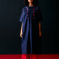 NAVY CENTRE GATHER KAFTAN KAMEEZ
