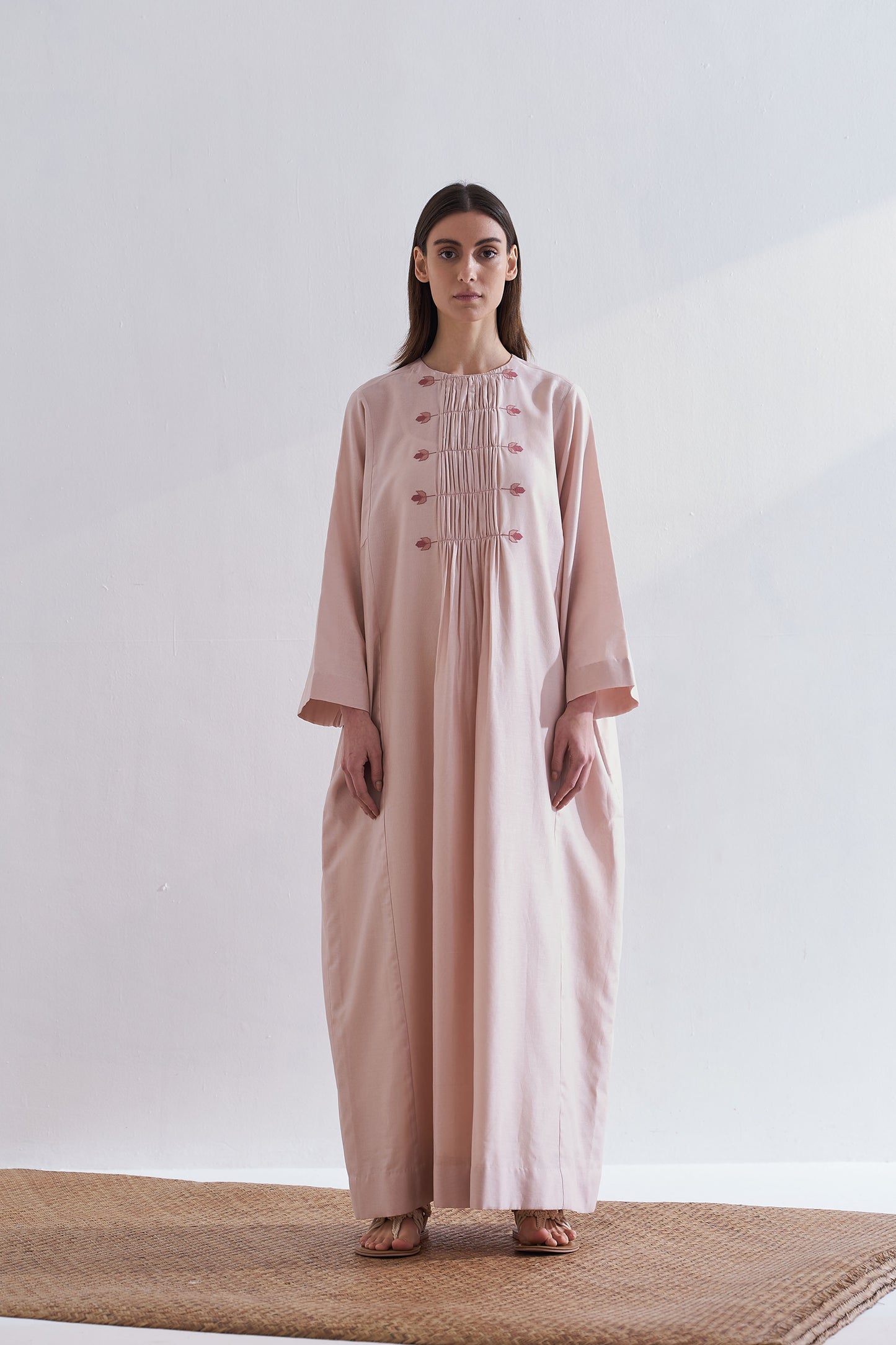 CENTER GATHER KAFTAN DRESS