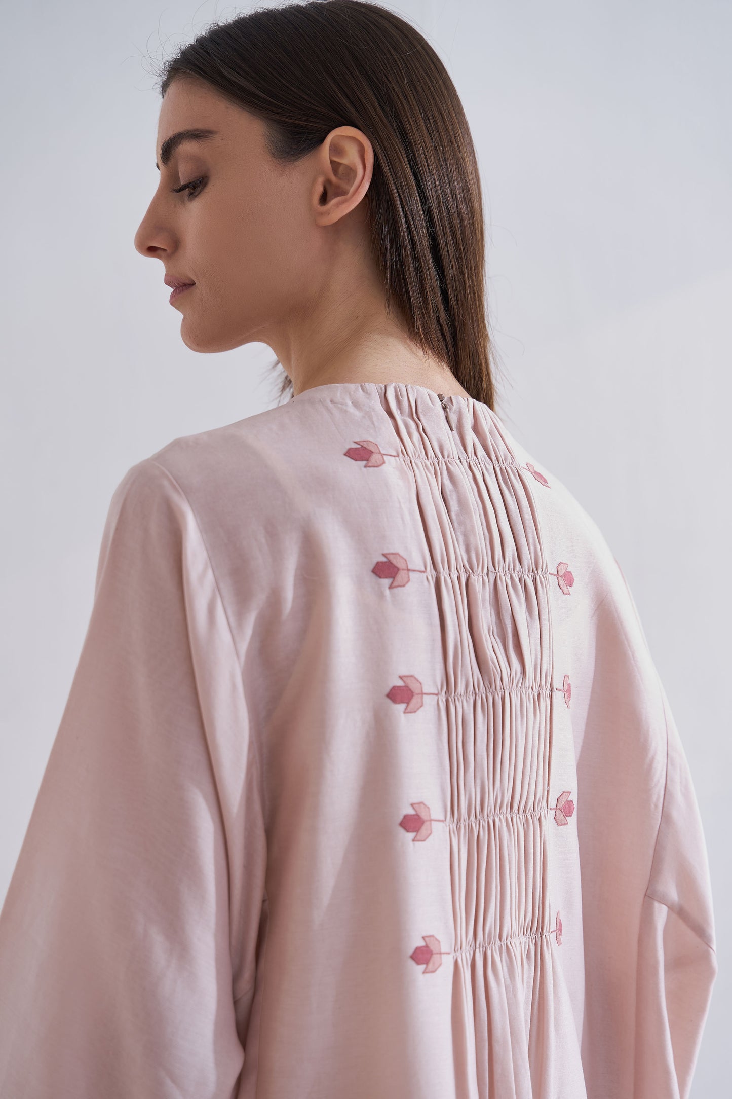 CENTER GATHER KAFTAN DRESS