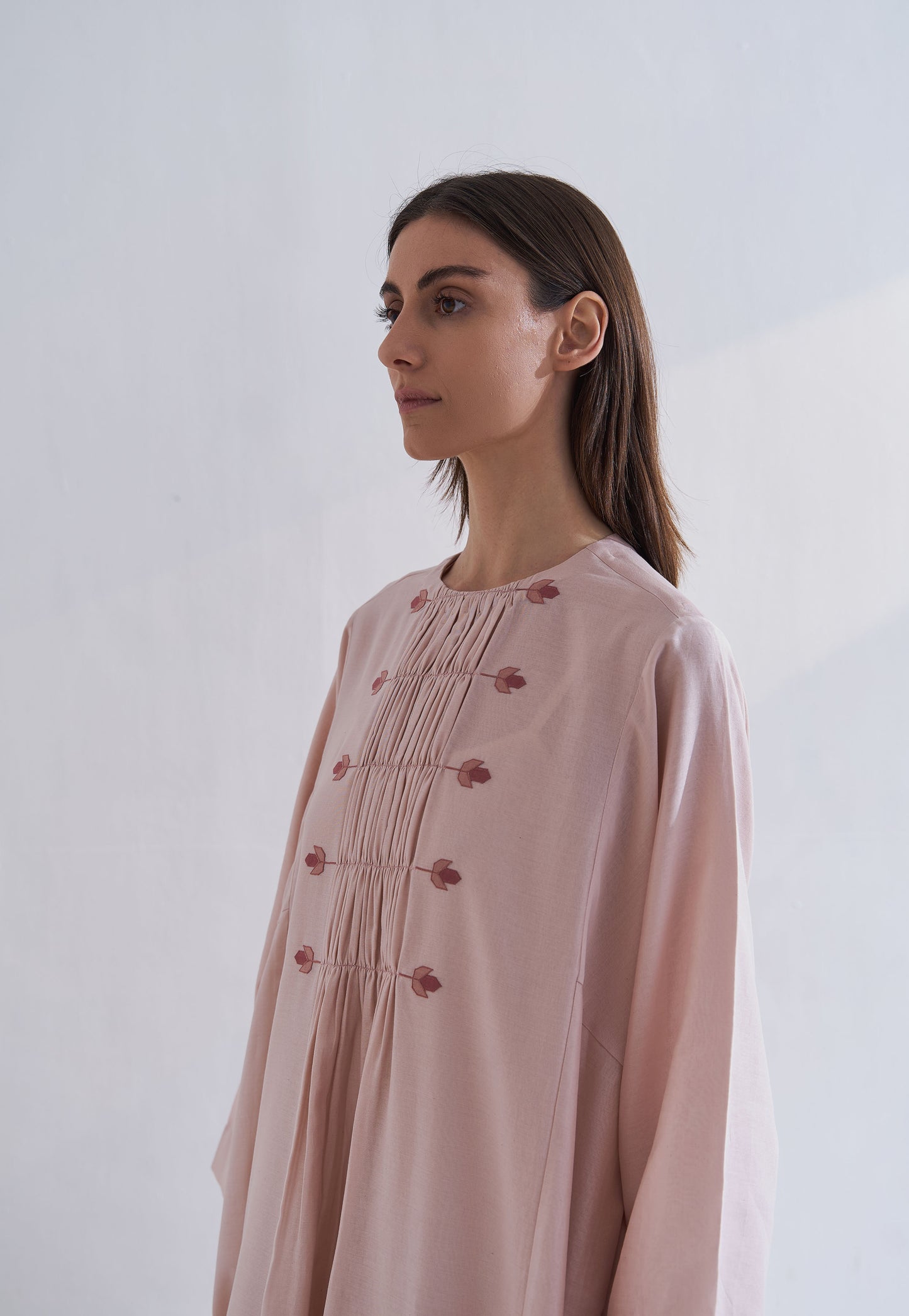 CENTER GATHER KAFTAN DRESS