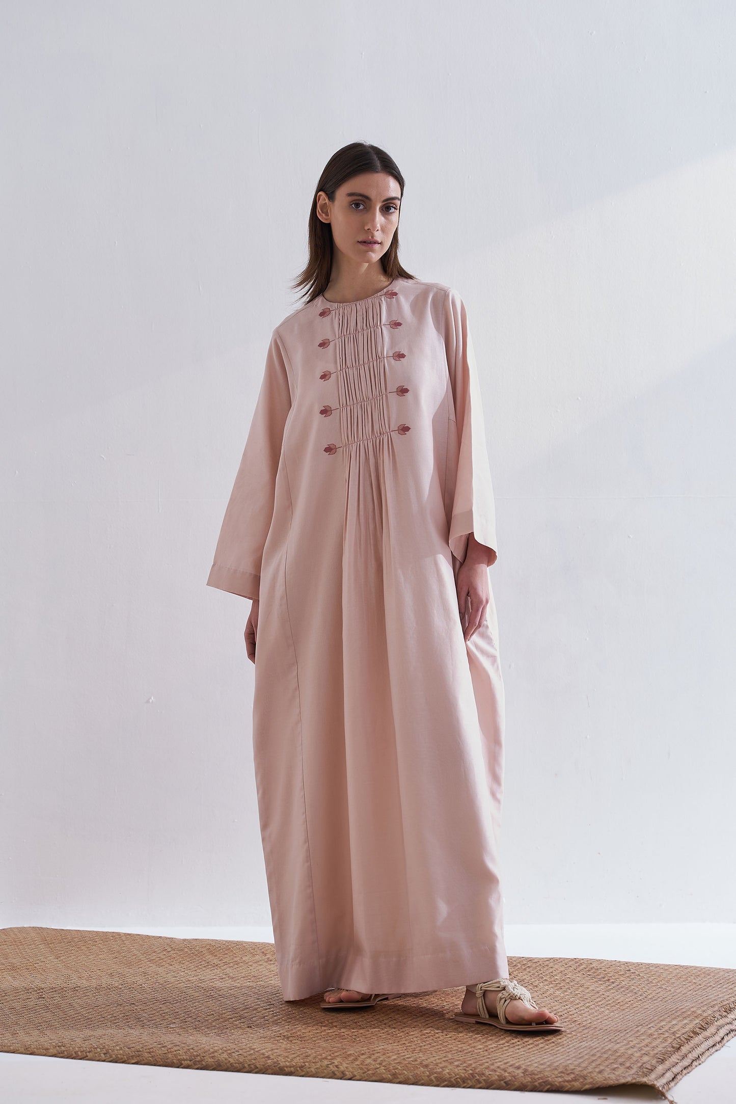 CENTER GATHER KAFTAN DRESS