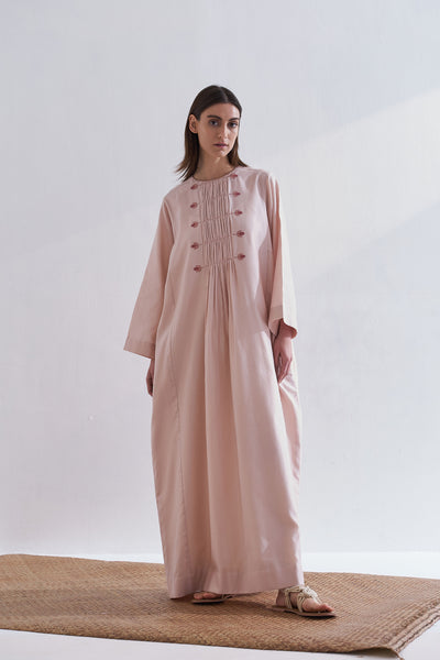 CENTER GATHER KAFTAN DRESS