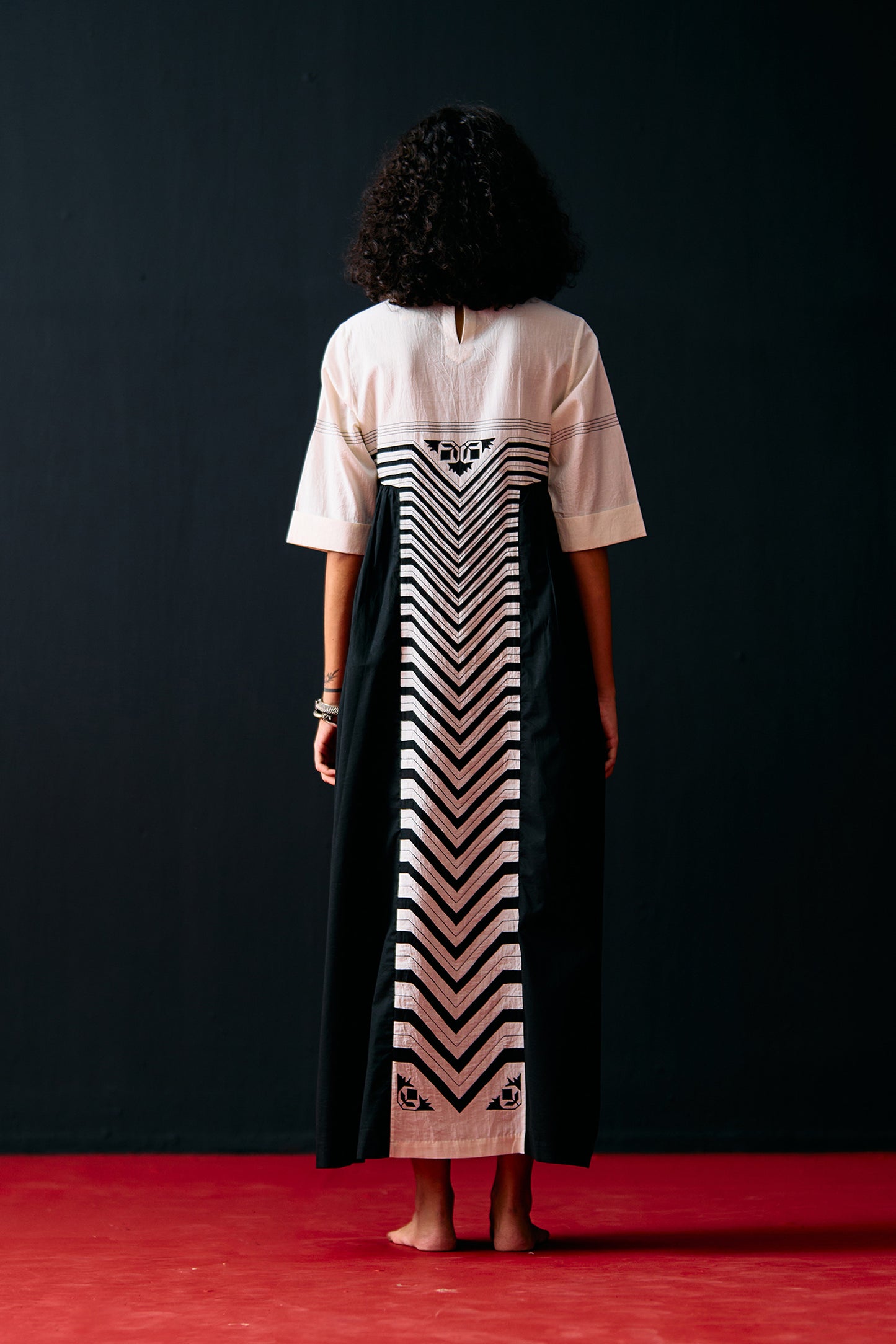 IVORY SIDE GATHER ANIMAL DRESS