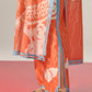 DRAGON PRINT AND CUTWORK DROP SHOULDER KAMEEZ