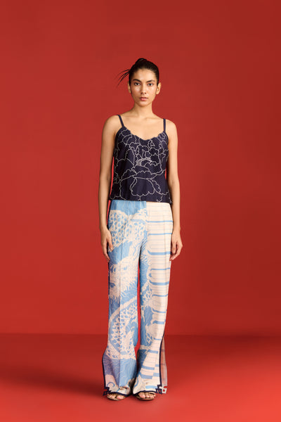 DRAGON PRINT APPLIQUE' AND CUTWORK PANTS