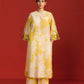 FLORAL PRINT AND CUTWORK MILD A-LINE KAMEEZ