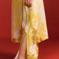FLORAL PRINT AND CUTWORK PLEATED KAMEEZ