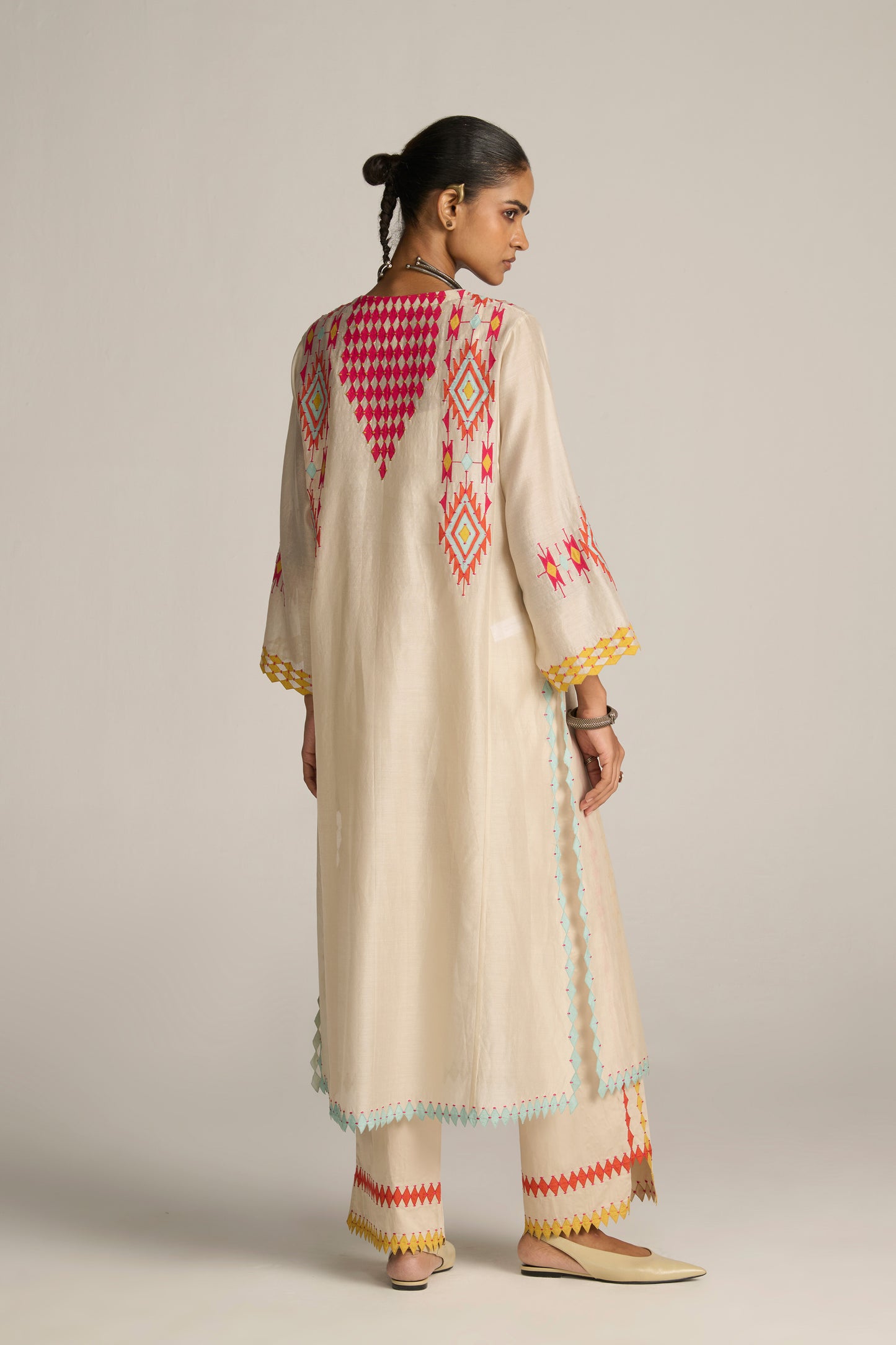 PANELLED A-LINE KAMEEZ