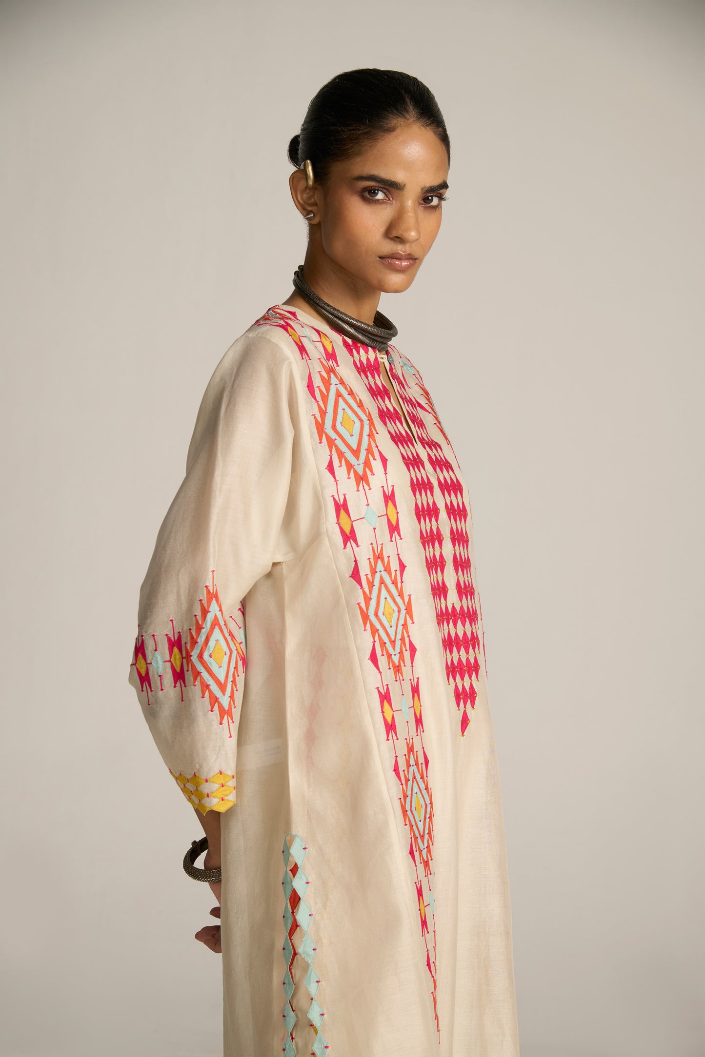 PANELLED A-LINE KAMEEZ
