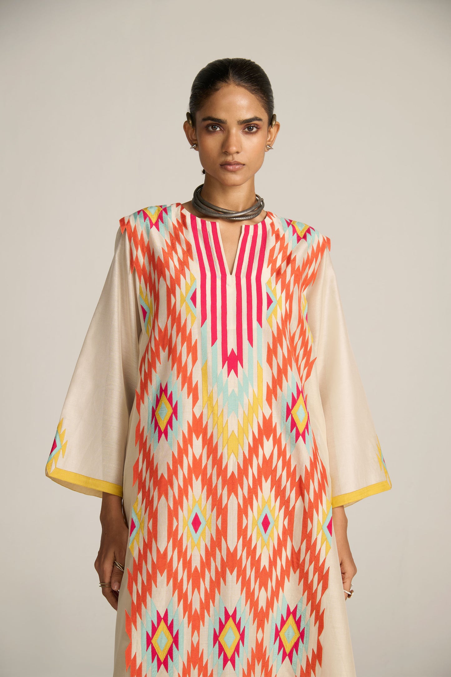 PANELLED A-LINE KAMEEZ