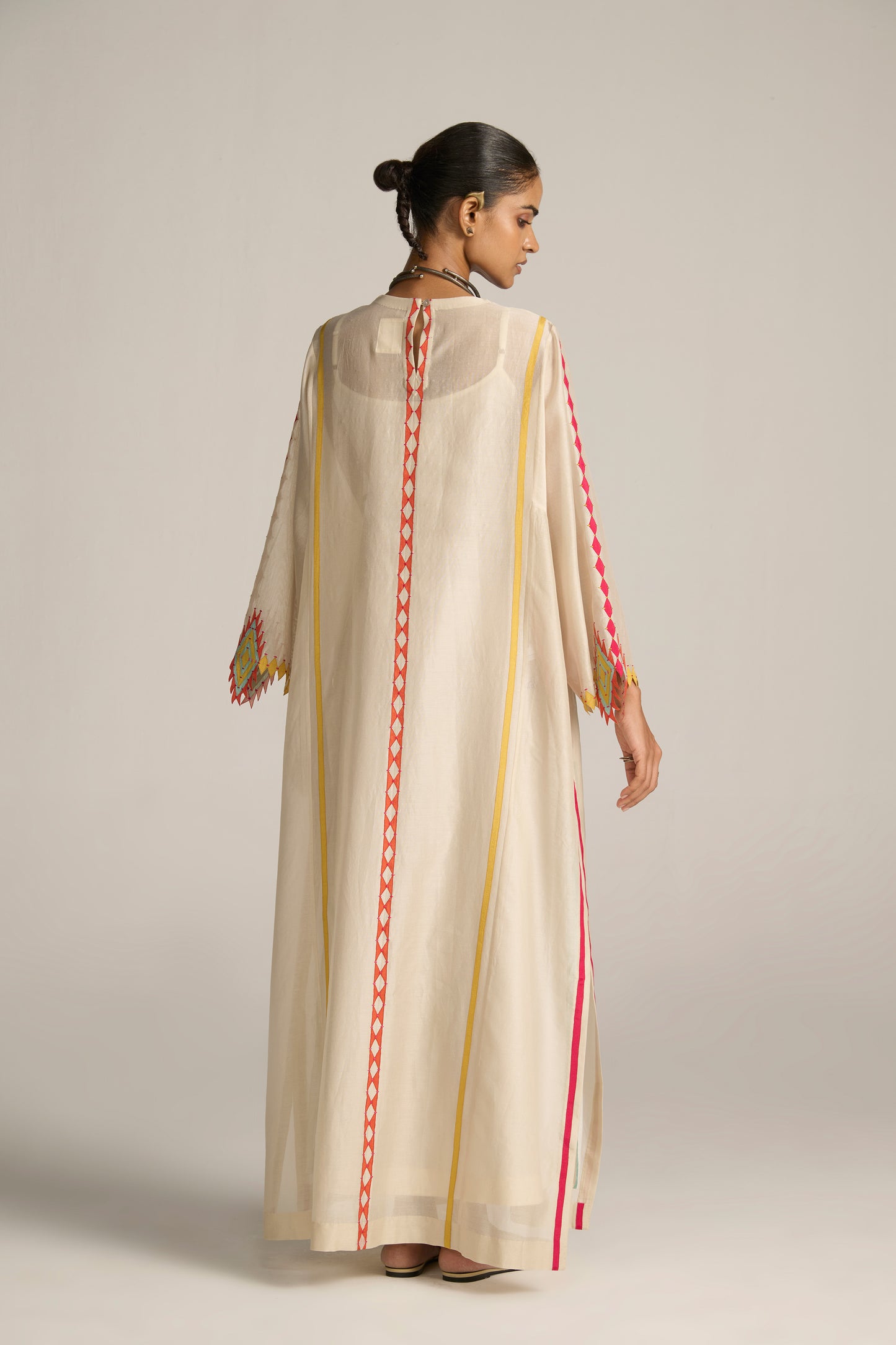 PANELLED KAFTAN DRESS