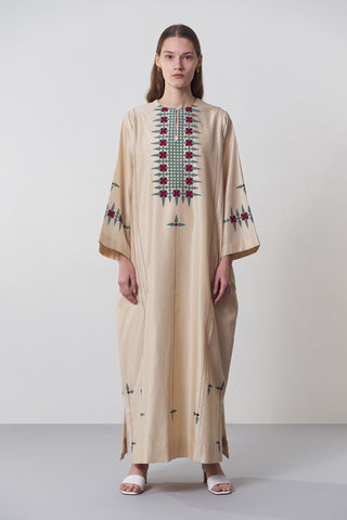 PANELLED KAFTAN DRESS