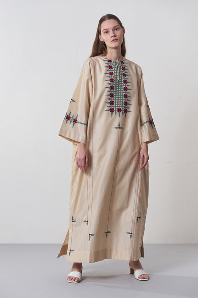 PANELLED KAFTAN DRESS