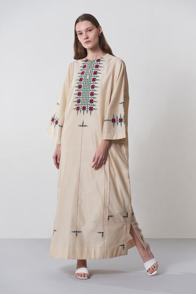 PANELLED KAFTAN DRESS