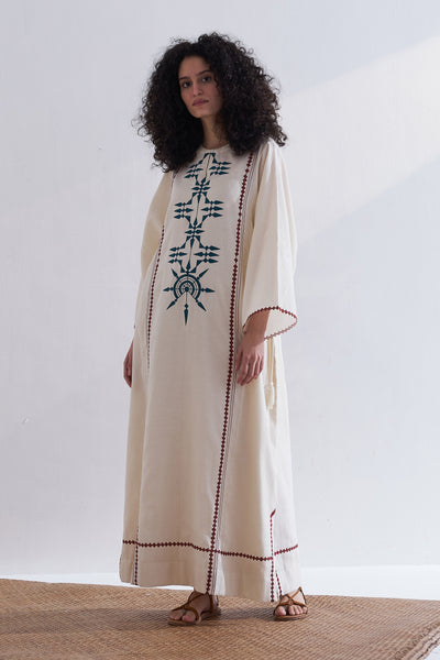 TRIBAL PANELLED KAFTAN DRESS