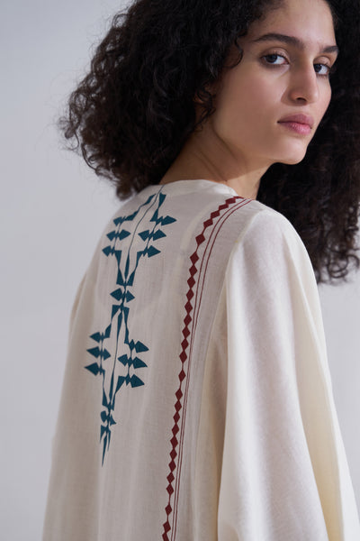 TRIBAL PANELLED KAFTAN DRESS