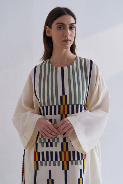 PANELLED KAFTAN DRESS